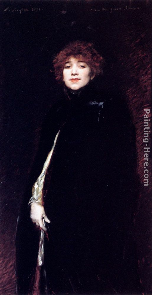 Portrait Of Juana Romani painting - Ferdinand Roybet Portrait Of Juana Romani art painting